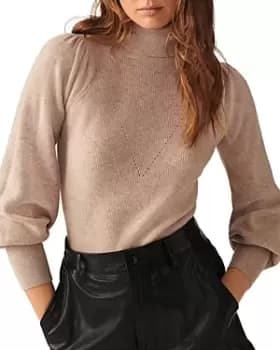 ba & sh Eden Balloon Sleeve Wool Sweater