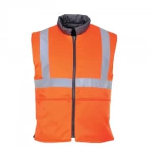 Portwest Reversible Hi Vis Bodywarmer Orange XL