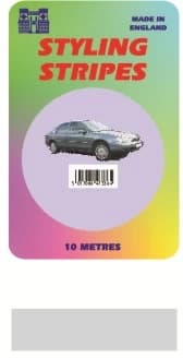 Single Stripe - Silver - 6mm - 10m Length- CASTLE PROMOTIONS- CPS02S