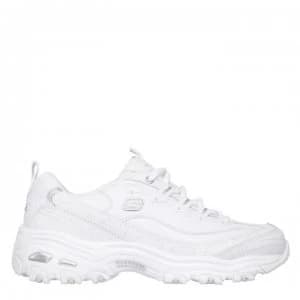 Skechers DLite Trainers Ladies - White