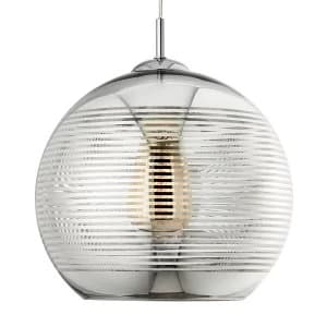 Searchlight Lighting Collection Erin Glass Pendant Ceiling Light - Chrome