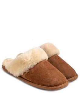 Just Sheepskin Duchess Soft Cuff Sheepskin Mule - Chestnut, Size 4, Women