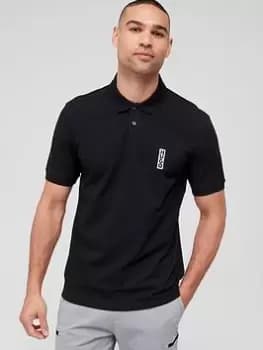 HUGO Darakorum Regular Fit Polo Shirt, Black Size M Men