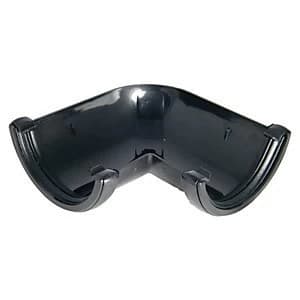FloPlast RA1CI Cast Iron Style Half Round Gutter 90 Deg Bend - Black