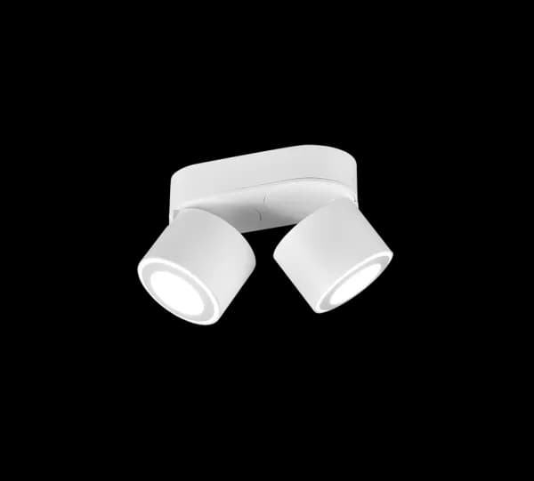 Taurus Modern 2 Light Twin Ceiling Spotlight White Matt 3000K