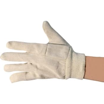 Knitted Wrist Cotton Drill Gloves - Size 10