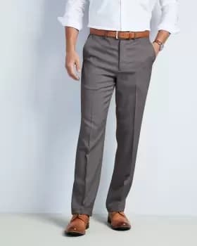 Cotton Traders Mens Birdseye Trousers in Metallic