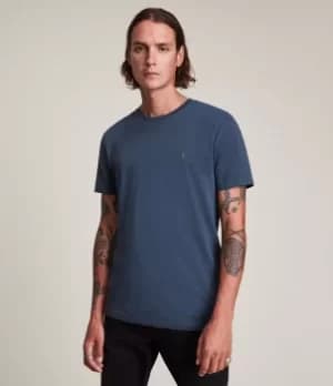 AllSaints Mens Tonic Crew T-Shirt, Immersive Blue, Size: M
