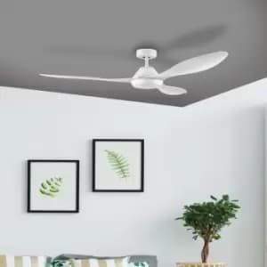 Eglo White Modern Ceiling Fan With LED Light