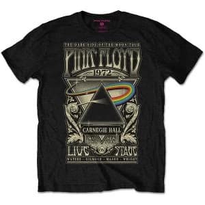 Pink Floyd - Carnegie Hall Poster Mens XXX-Large T-Shirt - Black