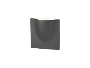 Wall Down Lamp, 1 x 6W LED, 3000K, 510lm, IP54, Anthracite