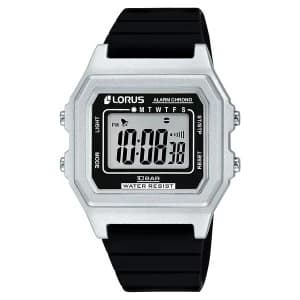 Lorus R2311NX9 Mens Black Strap Retro Digitial Watch
