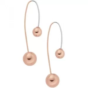 Ladies Skagen Two-Tone Steel and Rose Plate Elin Earrings