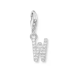 THOMAS SABO Silver Zirconia Letter W Charm