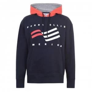 Perry Ellis Flag OTH Hoodie - 405 Dk Sapphire