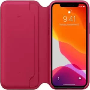 Apple iPhone 11 Pro Leather Folio Case Raspberry MY1K2ZM/A