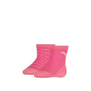 Puma 2 Pack Pattern Socks Babies - Pink