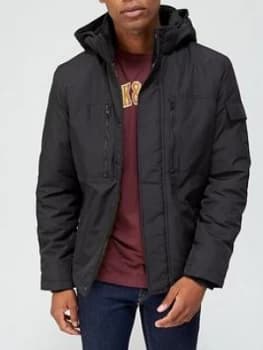 Jack & Jones Padded Jacket With Hood - Black