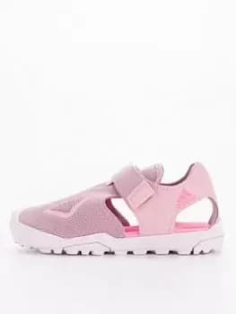 adidas Terrex Kids Captain Toey Sandal, Pink/White, Size 11