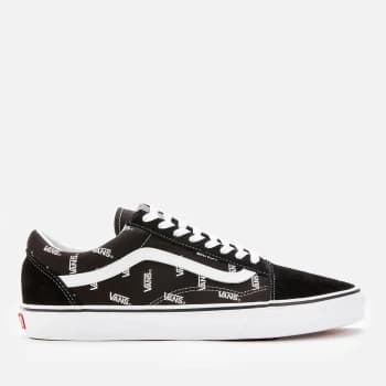 Vans Mens Vans Print Old Skool Trainers - Black/True White - UK 11