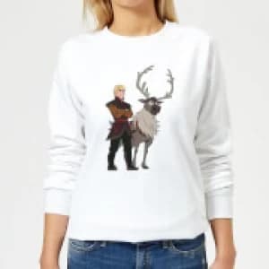 Frozen 2 Sven And Kristoff Womens Sweatshirt - White - L