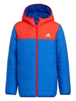 Boys, adidas Kids Unisex Synthetic Midweight Jacket - Bright Blue, Bright Blue, Size 15-16 Years