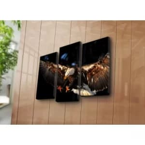 3NATPAT-25 Multicolor Decorative Canvas Painting (3 Pieces)