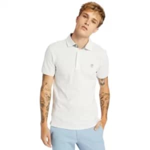 Timberland Baboosic Brook Polo Shirt For Men In White, Size L