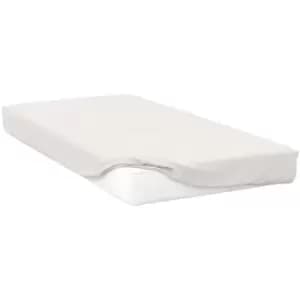 Belledorm 200 Thread Count Cotton Percale Deep Fitted Sheet (Double) (Ivory) - Ivory