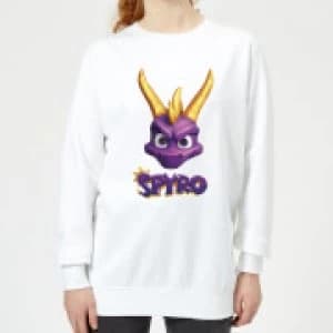 Spyro Face Womens Sweatshirt - White - 3XL