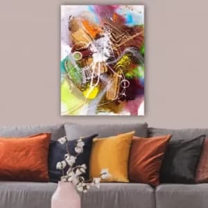 394573987_70100 Multicolor Decorative Canvas Painting