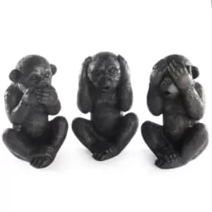 Wise Monkey Garden Ornaments - Set of 3 M&W