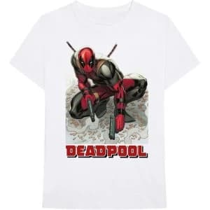 Marvel Comics - Deadpool Bullet Mens Large T-Shirt - White