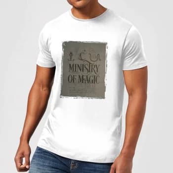 Harry Potter Ministry Of Magic Mens T-Shirt - White - XS