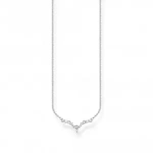 Sterling Silver Ice Crystals Necklace KE2172-051-14-L45V
