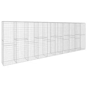 Vidaxl Gabion Wall With Cover Galvanised Steel 600X50X200 Cm