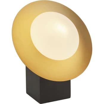 Merano Tivoli Table Lamp Gold & Dark Bronze Finish With Opal Glass