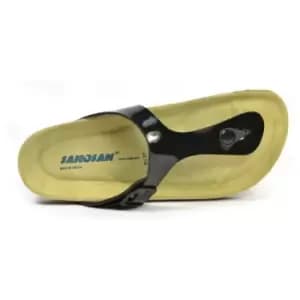 Sanosan Womens/Ladies Geneve Lacquered Leather Sandals (5 UK) (Black/Brown)