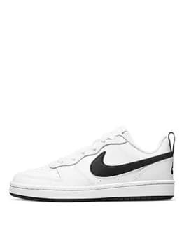 Nike Court Borough Low 2 Junior Trainer - White Black, White/Black, Size 4
