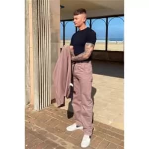 I Saw It First Taupe Mens Straight Leg Carpenter Jeans - Brown