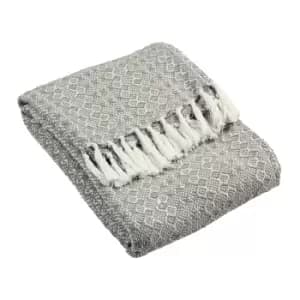 Jewel Herringbone Throw Grey