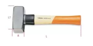 Beta Tools 1380S Mason's Club Hammer Security Collar Wood Shaft 1000g 013800405