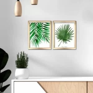 2ACT-008 Multicolor Decorative Framed MDF Painting (2 Pieces)