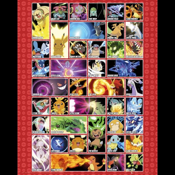 Pokemon - Moves Mini Poster