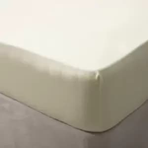 Belledorm Jersey Cotton Fitted Sheet (Cot) (Ivory)