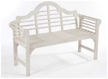 Greenhurst Lutyens Style Bench Forest White Wooden