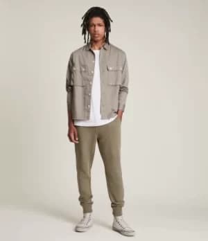 AllSaints Mens Raven Cuffed Slim Sweatpants, Peppered Brown, Size: XL