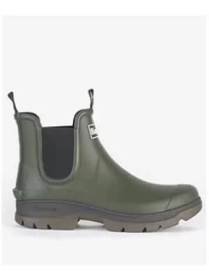 Barbour Nimbus Chelsea Rubber Boots, Olive, Size 11, Men