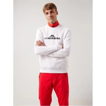 J Lindeberg J Alpha Crew Neck Sweatshirt Mens - White