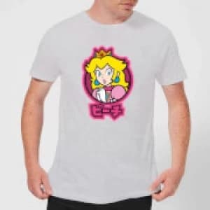 Nintendo Super Mario Peach Kanji Mens T-Shirt - Grey - L